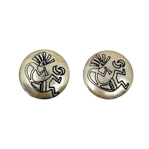 2 Navajo Sterling silver button cover set - GM536